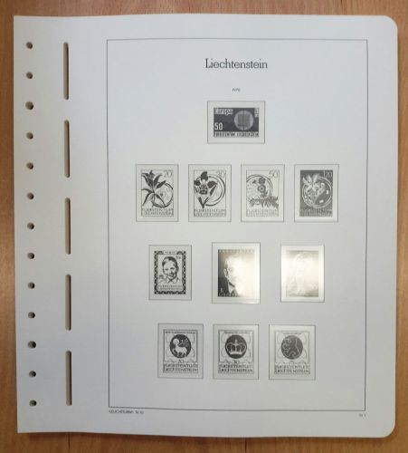 LEUCHTTURM Vordruckblätter Liechtenstein 1970/79 SF gebraucht (Z2254)