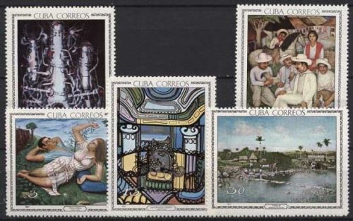 Kuba 1967 Kunstwerke Gemälde Nationalmuseum Havanna 1272/1276 postfrisch