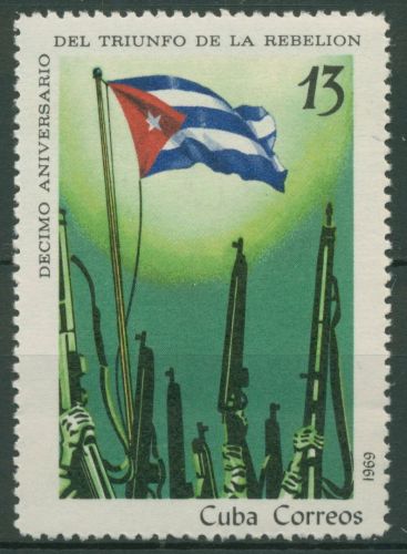 Kuba 1969 Sieg der Revolution Flagge 1455 postfrisch