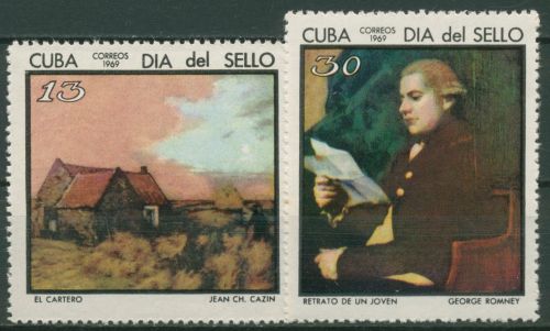 Kuba 1969 Tag der Briefmarke Gemälde 1461/62 postfrisch