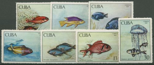 Kuba 1969 Fische und Meerestiere 1483/89 postfrisch