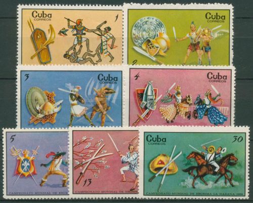 Kuba 1969 Fechten WM Wikinger Gladiatoren Samurai 1508/14 postfrisch