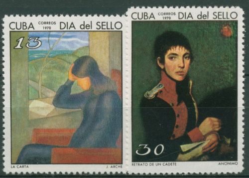 Kuba 1970 Tag der Briefmarke Gemälde 1596/97 postfrisch