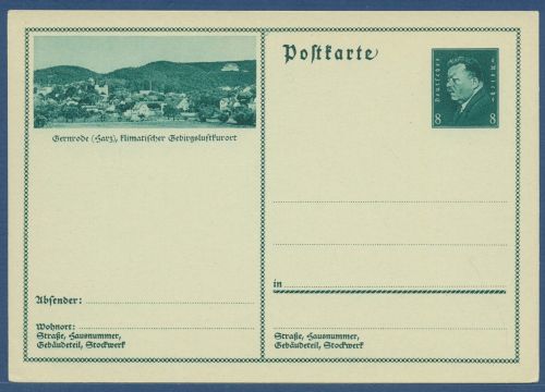 Dt. Reich 1931 Bildpostkarte Gernrode P 192 /010 ungebraucht (X41426)