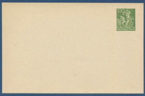 Dt. Reich 1922 Bergarbeiter Postkarte PP 63A1 ungebraucht (X41407)