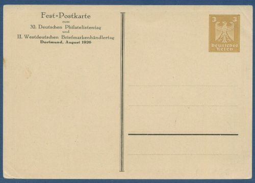 Dt. Reich 1926 Philatelistentag Postkarte PP 77C6 ungebraucht (X41402)