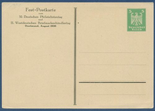 Dt. Reich 1926 Philatelistentag Postkarte PP 81C16 ungebraucht (X41401)