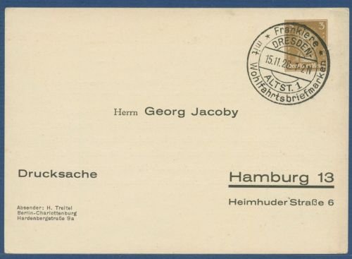 Dt. Reich 1928 Goethe Privatpostkarte PP 97B5 /04 SST (X41380)