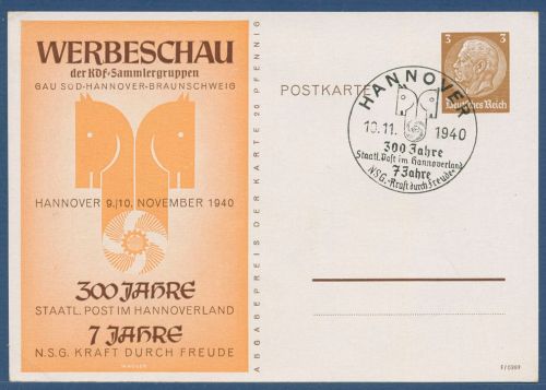 Dt. Reich 1940 Sammlergruppen Privatpostkarte PP 122C109 SST (X41383)