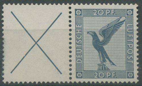 Dt. Reich 1926 Flugpost Adler Zusammendruck W 21.1 mit Neugummierung (R19583)