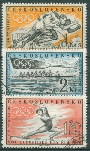 Tschechoslowakei 1960 Olympia Sommerspiele Rom 1206/08 gestempelt