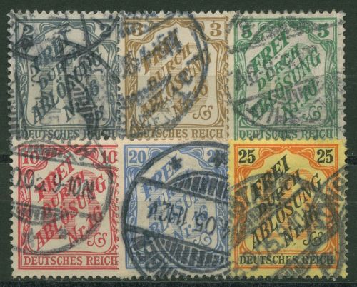 Deutsches Reich Dienstmarken 1905 für Baden D 9/14 gestempelt (D 9 geprüft)