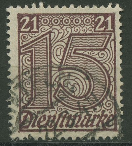 Deutsches Reich Dienstmarken 1920 für Preußen D 18 gestempelt geprüft