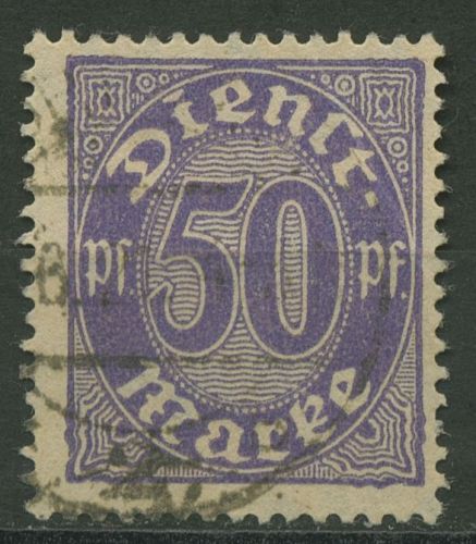 Deutsches Reich Dienstmarken 1920 ohne Ablösungsziffer, D 29 gestempelt geprüft