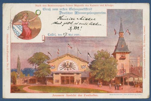 Dt. Reich 1899 Kassel Gesangswettstreit PP 9C75 /01 gebraucht SST (X41441)