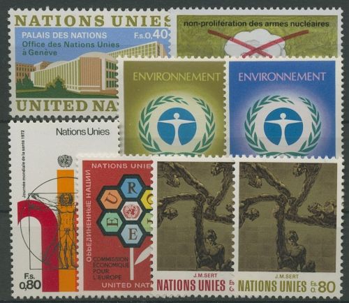 UNO Genf 1972 Jahrgang komplett (22/29) postfrisch (R14313)