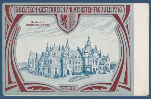 Dt. Reich 1904 Philatelistentag Leipzig Postkarte PP 27C44 /01 ungebr. (X41436)