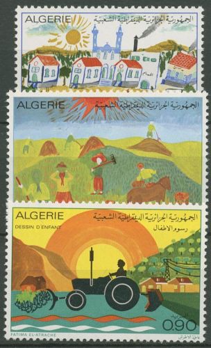 Algerien 1974 Kinderzeichnungen Traktor Feldarbeit 625/27 postfrisch