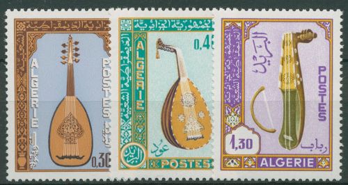 Algerien 1968 Musikinstrumente Laute Rebab 493/95 postfrisch