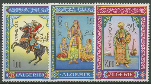 Algerien 1966 Miniaturen von Mohammed Racim 464/66 postfrisch