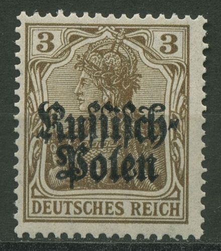 Deutsche Post in Polen 1915 Germania m. Aufdruck Russisch Polen 1 postfrisch