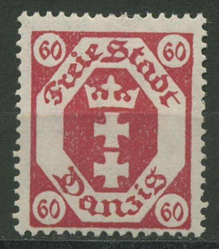 Danzig 1921 Freimarke Kleines Staatswappen 81 b mit Falz