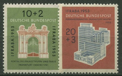 Bund 1953 Int. Briefmarken-Ausstellung IFRABA 171/72 postfrisch