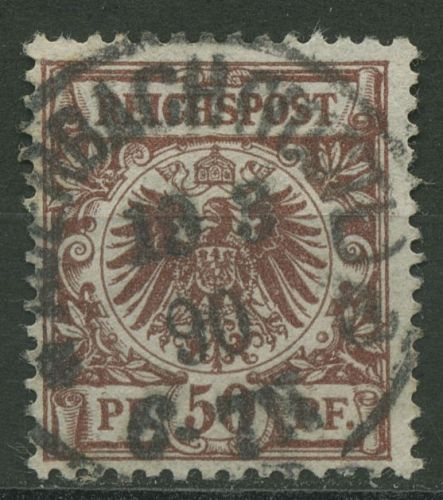 Deutsches Reich 1889 Krone/Adler (dünnes Papier) 50 d y gestempelt geprüft