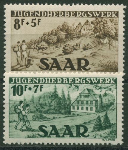 Saarland 1949 Jugendherbergswerk Type I, 262/63 I postfrisch