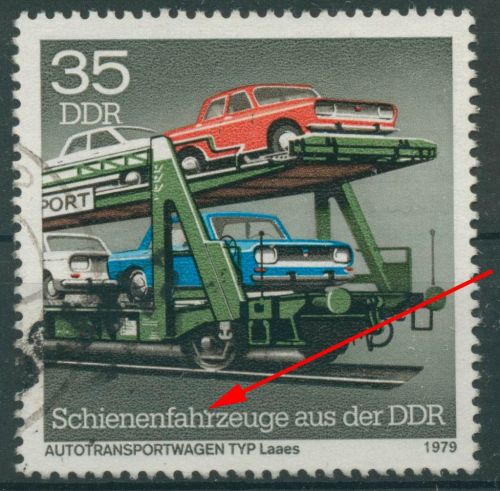 DDR 1979 Schienenfahrzeuge mit Plattenfehler 2417 II gestempelt