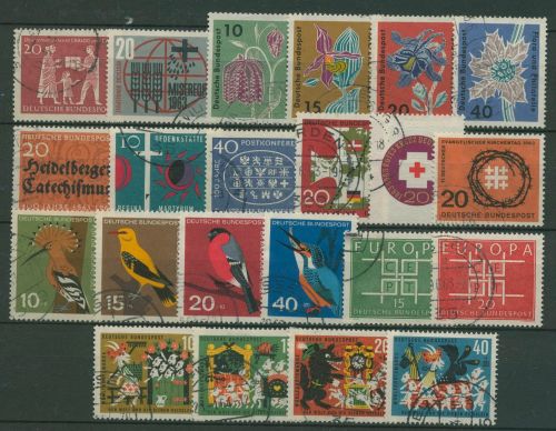 Bund 1963 Jahrgang komplett (390/11) gestempelt (SG98531)