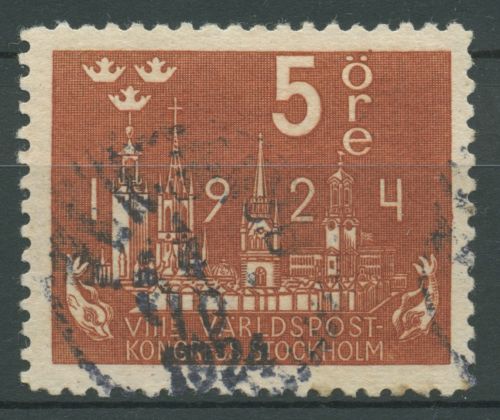 Schweden 1924 Weltpostkongress Stockholm Kirchtürme 144 gestempelt