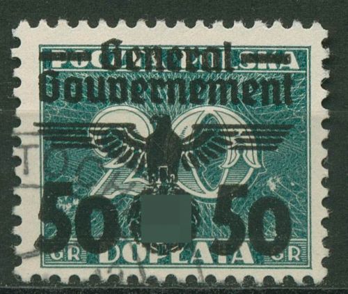 Generalgouvernement 1940 Polen mit Aufdruck 35 gestempelt