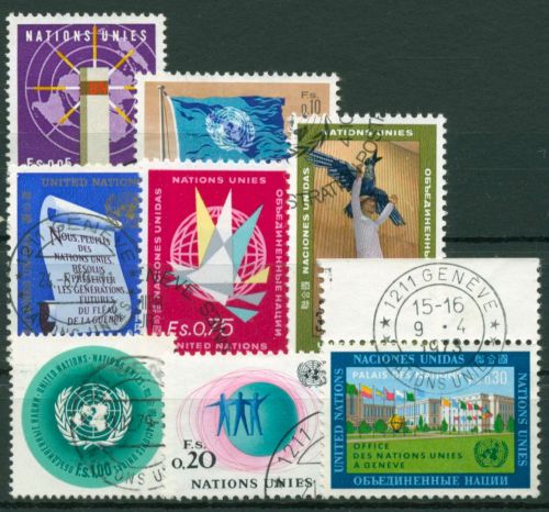 UNO Genf 1969 Jahrgang komplett (1/8) gestempelt (G60162)