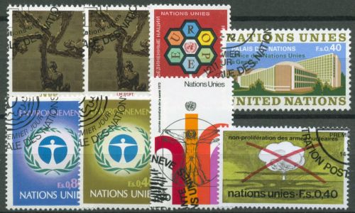 UNO Genf 1972 Jahrgang komplett (22/29) gestempelt (G60166)