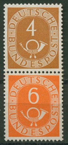 Bund 1951 Posthorn Zusammendruck S 1 postfrisch