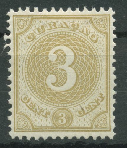 Curacao 1889 Wertziffer im Kreis 22 mit Falz
