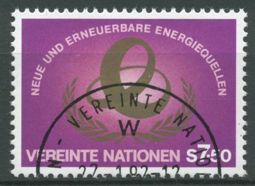 UNO Wien 1981 Erneuerbare Energie 20 gestempelt
