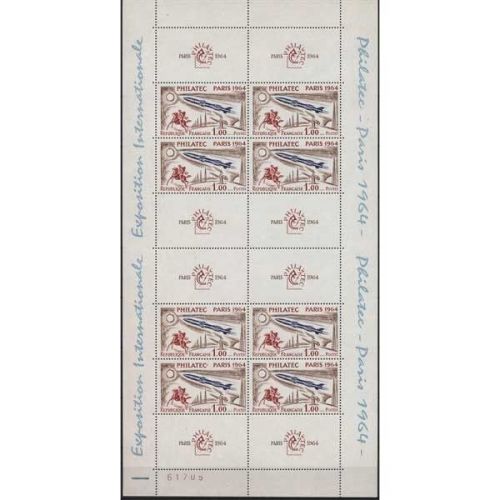 Frankreich 1964 Ausstellung Philatec Paris Kleinbogen 1480 K postfrisch