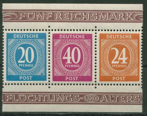 Alliierte Besetzung 1946 Brief.-Ausstellung ZD aus Block 12 A postfrisch