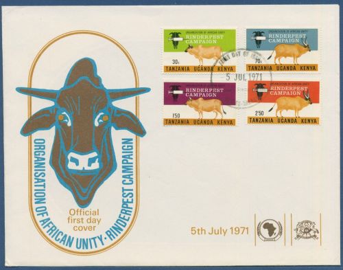 Ostafrikanische Gem. 1971 Kampf gegen die Rinderpest 221/24 FDC (SG40487)