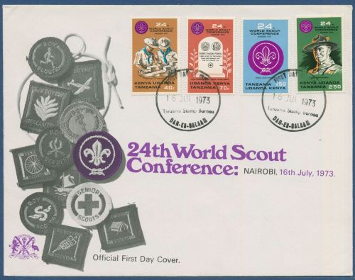 Ostafrikanische Gem. 1973 Weltpfadfinderkonferenz Nairobi 251/54 FDC (SG40491)