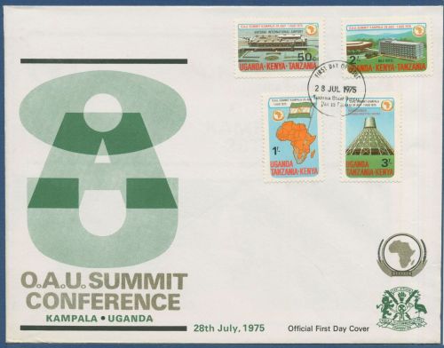 Ostafrikanische Gem. 1975 Flughafen Landkarte Hotel 295/98 FDC (SG40499)