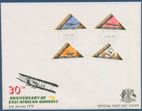Ostafrikanische Gem. 1976 Fluggesellsch.East African Airway 307/10 FDC (SG40501)