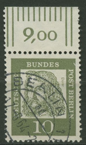 Berlin 1961 Bedeutende Deutsche mit Oberrand 202 OR gestempelt