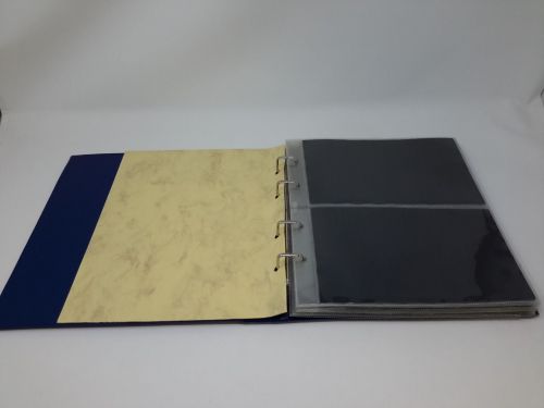 Briefealbum blau mit 20 geteilten Blättern gebraucht (Z3468)