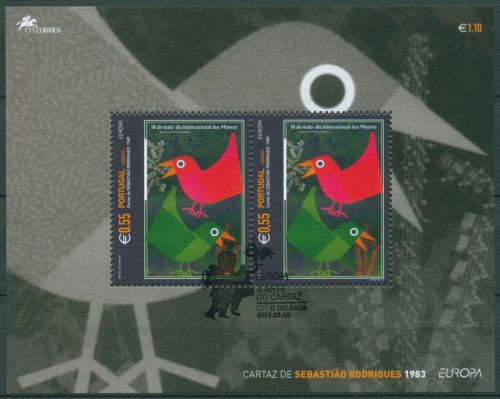 Portugal Azoren 2003 Europa CEPT Plakate Block 25 gestempelt (C93124)