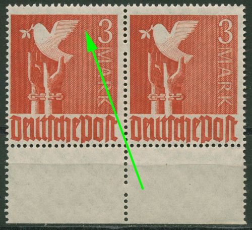 All. Besetzung 1947 II. Kontrollratsausg. Plattenfehler 961 I Paar postfrisch