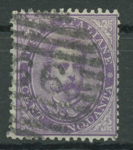 Italien 1879 König Umberto I. 50 Centesimi 42 A gestempelt