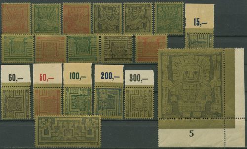 Bolivien 1925 Sonnentormarken unverausgabt IX/XXVII postfrisch (C10000)